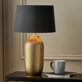Gold Textured Ceramic Table Lamp