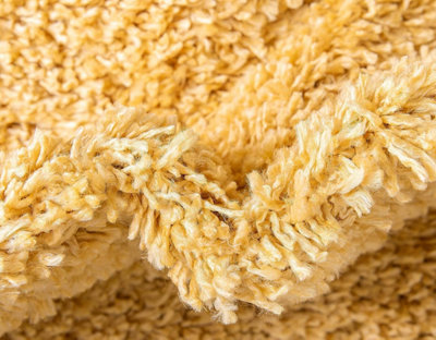 Gold Thick Shaggy Rug - California - 160x230cm (5'4"x7'8")