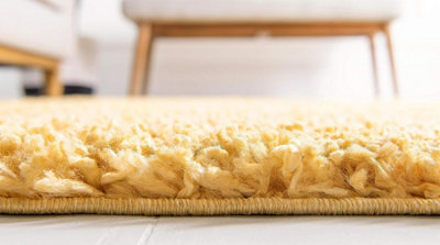 Gold Thick Shaggy Rug - California - 160x230cm (5'4"x7'8")