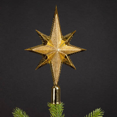 Gold Tree Topper Star Decoration