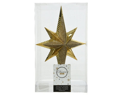 Gold Tree Topper Star Decoration