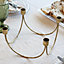 Gold Wave Taper Contemporary Xmas Table Decoration Centrepiece Décor Candle Holder