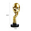 Golden Abstract Thinker Sculpture Woman Face for Home Office Decor 11 Inch