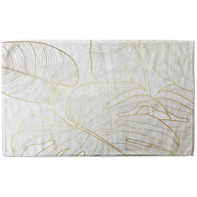 Golden Botanical Line Art (Bath Towel) / Default Title Price Comparisons | Compare The Build