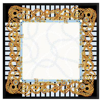 Golden chains (Picutre Frame) / 20x20" / Grey