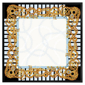Golden chains (Picutre Frame) / 20x20" / Grey