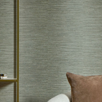 Golden Contours Wallpaper in Sage