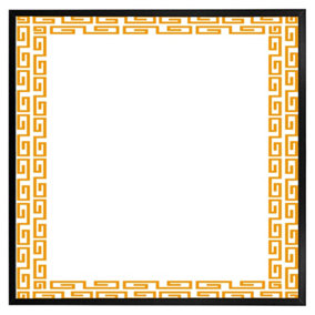 Golden egyptian border (Picutre Frame) / 16x16" / Black