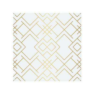 Golden Geo Pattern Splash Back designer style