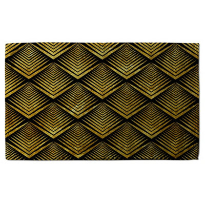 Golden Geometric Flower Pattern (Bath Towel) / Default Title Price Comparisons | Compare The Build