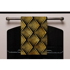 Golden Geometric Flower Pattern (Kitchen Towel) / Default Title