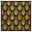 Golden geometric flower pattern (Picutre Frame) / 30x30" / White