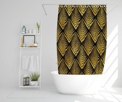 Golden Geometric Flower Pattern (Shower Curtain) / Default Title Price Comparisons | Compare The Build