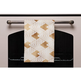 Golden geometric shapes (Kitchen Towel)