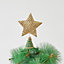 Golden Glittered Metal Christmas Tree Topper Xmas Star Ornament Home Decor