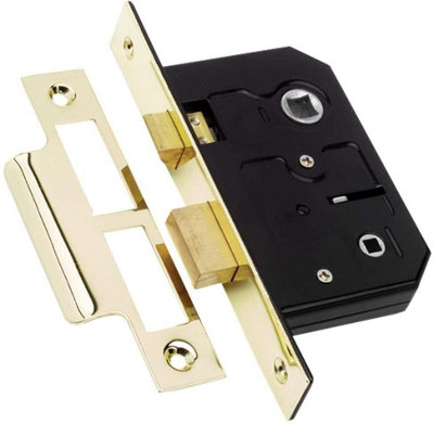 Golden Grace Astrid Design Modern Polished Brass Finish Bathroom Door Handle Pack