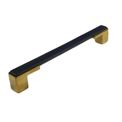 Golden Grace Gamma Unique Design Premium Quality Cabinet Cupboard Pull Handles Black and Gold Finish 160mm