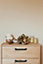 Golden Grace Kappa Unique Design Premium Quality Cabinet Cupboard Pull Handles Teak Wood and Rose Gold Dual Finish 160mm