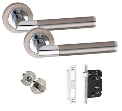 Golden Grace Mitred Design Internal Door Handle Dual Finish Satin ...