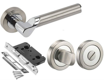 Golden Grace Titan Design Dual Chrome Door Handle Pack for Bathrooms Price Comparisons | Compare The Build