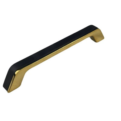 Golden Grace Zeta Unique Design Premium Quality Cabinet Cupboard Pull Handles Black and Gold Finish 160mm