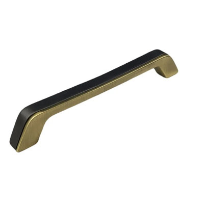 Golden Grace Zeta Unique Design Premium Quality Cabinet Cupboard Pull Handles Satin Brass and Matt Grey Dual Finish 160mm