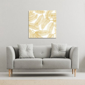 Golden Leaves (Canvas Print) / 101 x 101 x 4cm