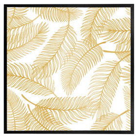 Golden leaves (Picutre Frame) / 20x20" / Brown