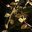 Golden Leaves Pre-Lit String Xmas Table Decoration Christmas Garland - 200cm