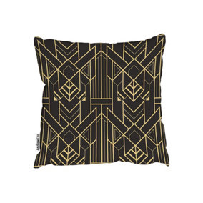 golden lined shape (Cushion) / 60cm x 60cm