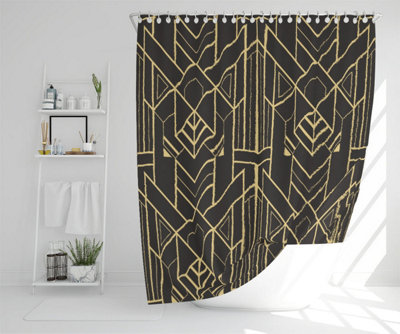 golden lined shape (Shower Curtain) / Default Title Price Comparisons | Compare The Build