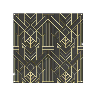 Golden Lined Shape Splash Back designer style