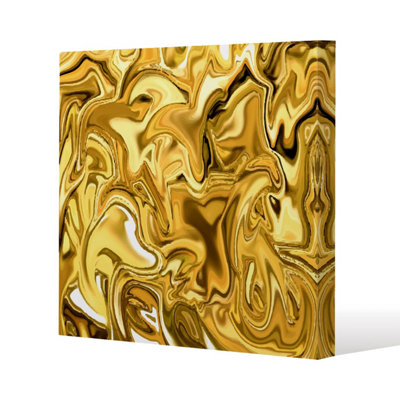 Golden Liquid (Canvas Print) / 101 x 101 x 4cm