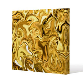 Golden Liquid (Canvas Print) / 101 x 101 x 4cm
