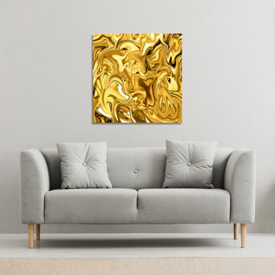 Golden Liquid (Canvas Print) / 101 x 101 x 4cm