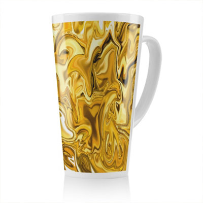 Golden Liquid Latte Mug, Stunning Designer mug fit for any home, treat ...