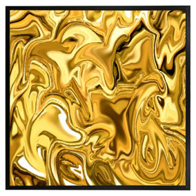 Golden liquid (Picutre Frame) / 16x16" / Brown