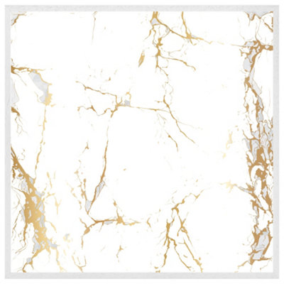 Golden marble (Picutre Frame) / 30x30" / Black
