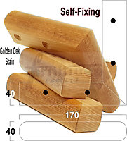 Golden Oak Stain Wood Corner Feet 45mm High Replacement Furniture Sofa Legs Self Fixing  Chairs Cabinets Beds Etc PKC321