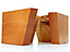 Golden Oak Stain Wood Corner Feet 95mm High Replacement Furniture Sofa Legs Self Fixing Chairs Cabinets Beds Etc PKC300