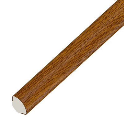 Golden Oak uPVC Plastic Quadrant Moulding Trim - Window Tile Beading (W) 17.5mm (L) 2m Length x 5 Length Pack