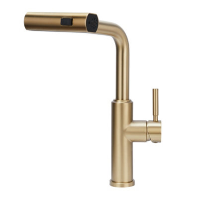 Golden Retractable Pulldown Kitchen Tap Mixer Tap