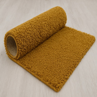Golden Shaggy Rug Large Area Soft Rug for living room Hallways Bedroom ...