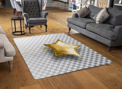 Golden Star Balloon Special Soft Home Rug