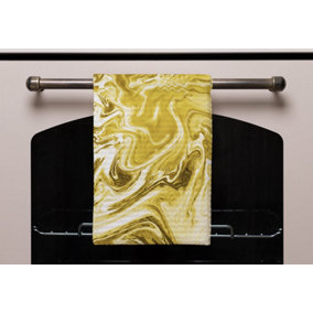 Golden Swirled Marble (Kitchen Towel) / Default Title
