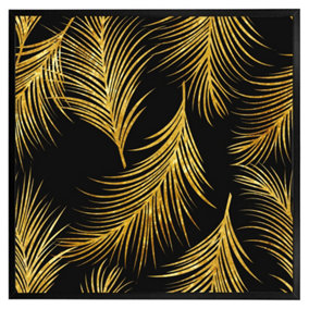 Golden tropical (Picutre Frame) / 12x12" / Black