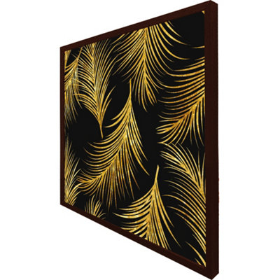 Golden tropical (Picutre Frame) / 12x12" / Black