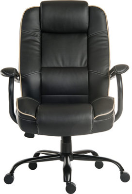 Goliath Duo Heavy Duty Executive Chair Black bonded leather rated up to 27 stone