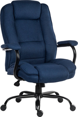 Goliath Duo Heavy Duty Executive Chair Ink Blue Fabric rated to 27 stone