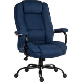 Goliath Duo Heavy Duty Executive Chair Ink Blue Fabric rated to 27 stone